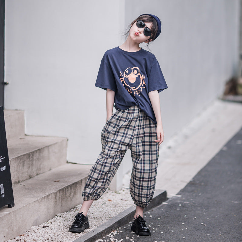 Girls clearance plaid pants