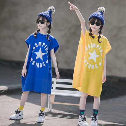 Girls' Summer Chic T-shirt Dress