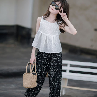 Breezy Lantern Pants and Blouse Outfit Two Pieces Set