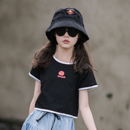 Trendy Girl's Short Sleeve T-Shirt