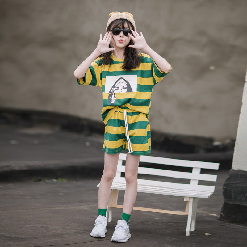 Sporty Chic" Girls Summer Two Pieces Outfit Set