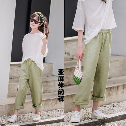 Girls' Korean Style Casual T-shirt and Pants