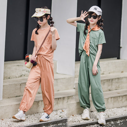 Trendy Short Sleeves Tee and Long Pants Two-Piece Set