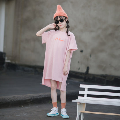 Korean Style Summer T-shirt Dress