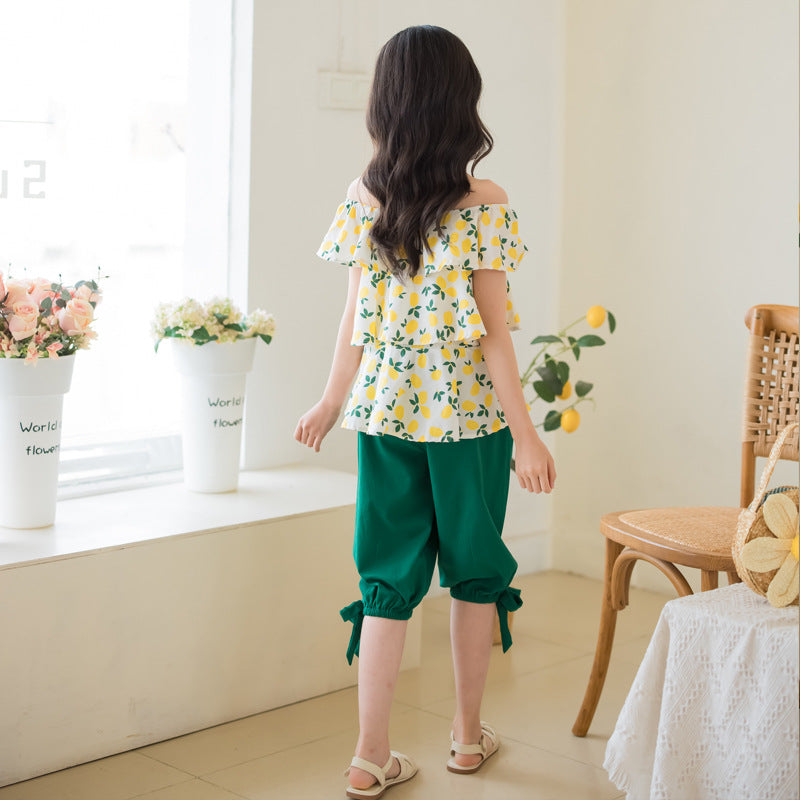 Capri Pants and Top Two Pieces Outfit Set – SUNJIMISE Kids Fashion