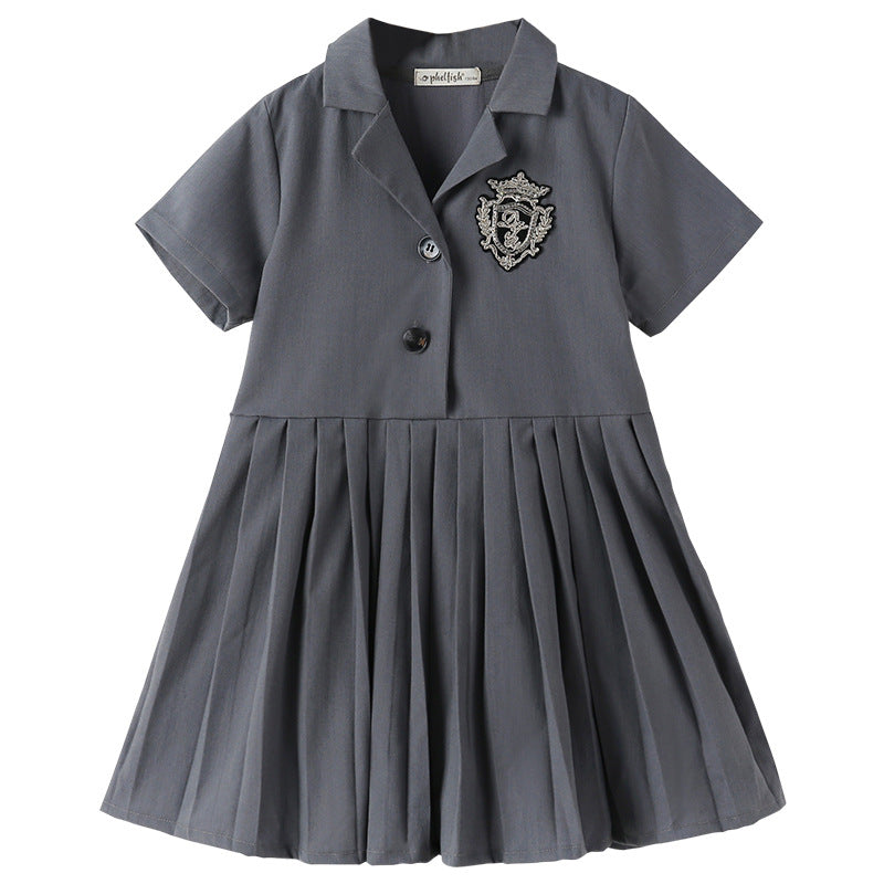 Chic Preppy Style Pleated Dress