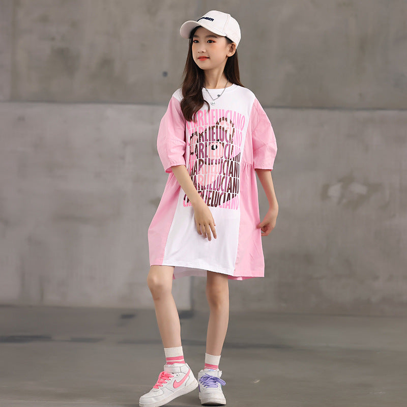 Chic Korean Style T-shirt Dress