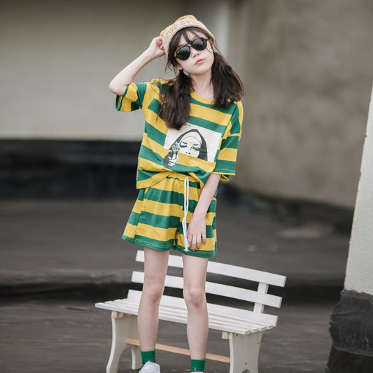 Sporty Chic Girls Summer Two Pieces Outfit Set
