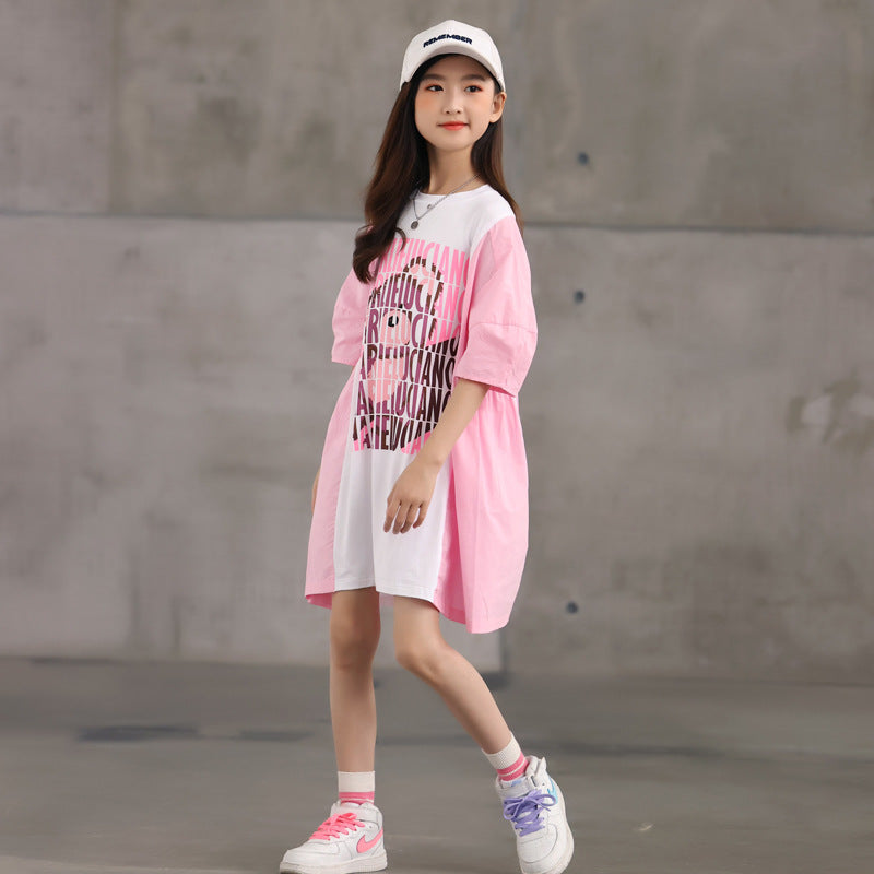 Chic Korean Style T-shirt Dress