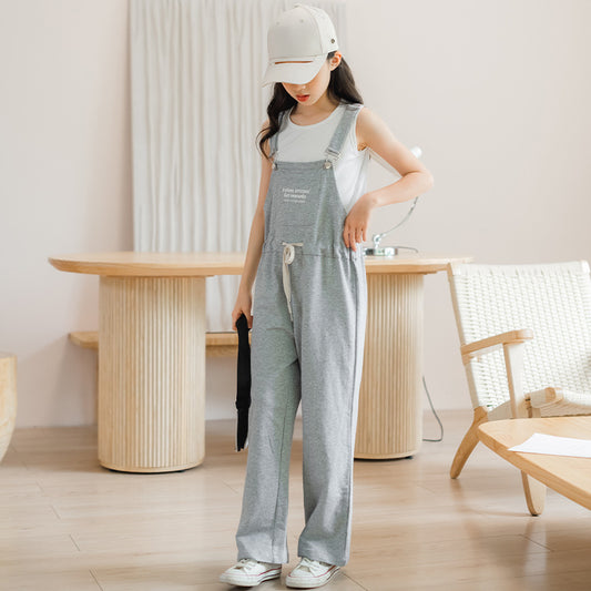 kid girl in one piece grey romper with a cap